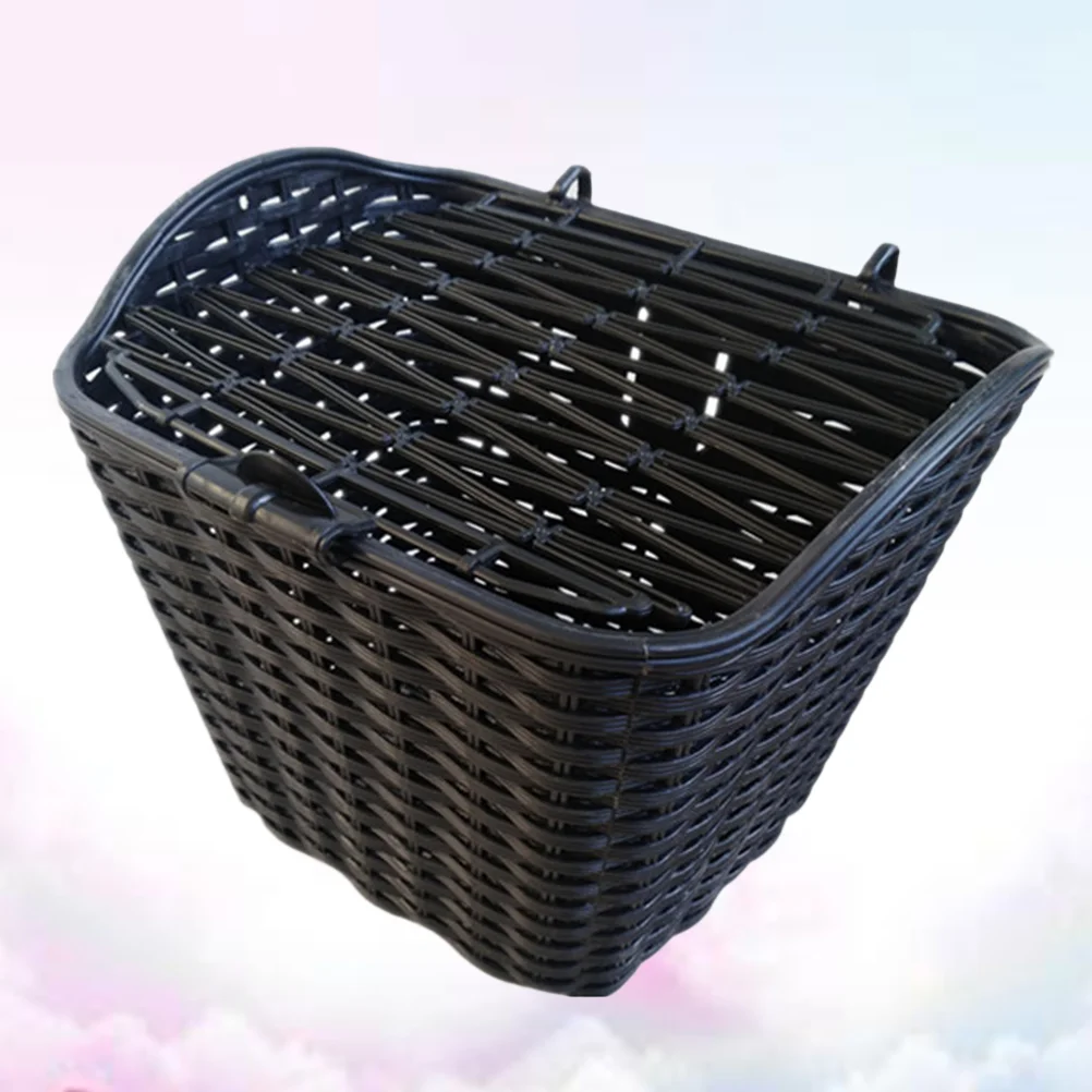 

1 Pc Front Basket Bike Front Handle Basket Front Bike Basket Bicycles Cane Woven Handlebar Carrier Bike Rack Basket