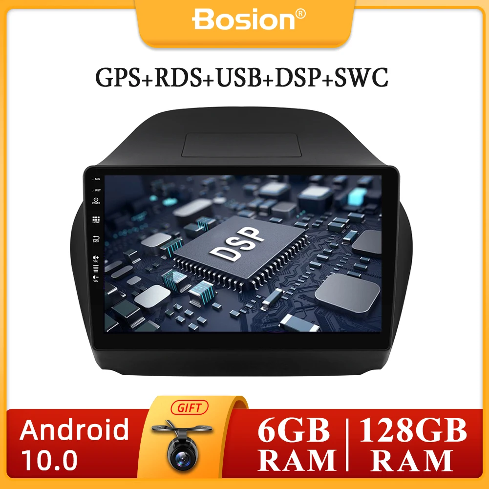 

10inch Car Stereo Radio Player Android 10 For Hyundai IX35 2009-2015 GPS Carplay DSP SWC USB RDS AUX WIFI DAB OBD 6G+128GB