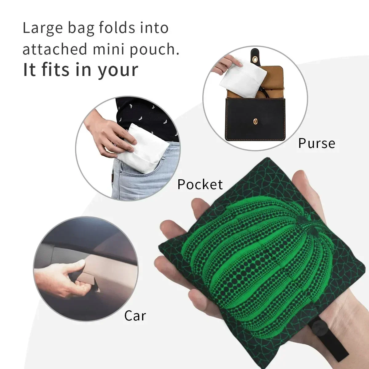 Yayoi Kusama абстрактное искусство Тыква покупки продуктов сумка для шоппинга Женская