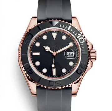 

High-Top Mens Mechanical Automatic Silver Rose Gold Black Grey Stainless Steel Watch Ceramic Sapphire