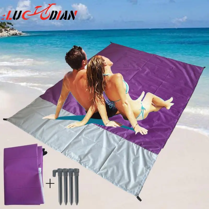 

High Quality Sand Beach Mat Outdoor Beach Blanket Windproof Waterproof Picnic Mat Outdoor Products Portable Picnic Mattress