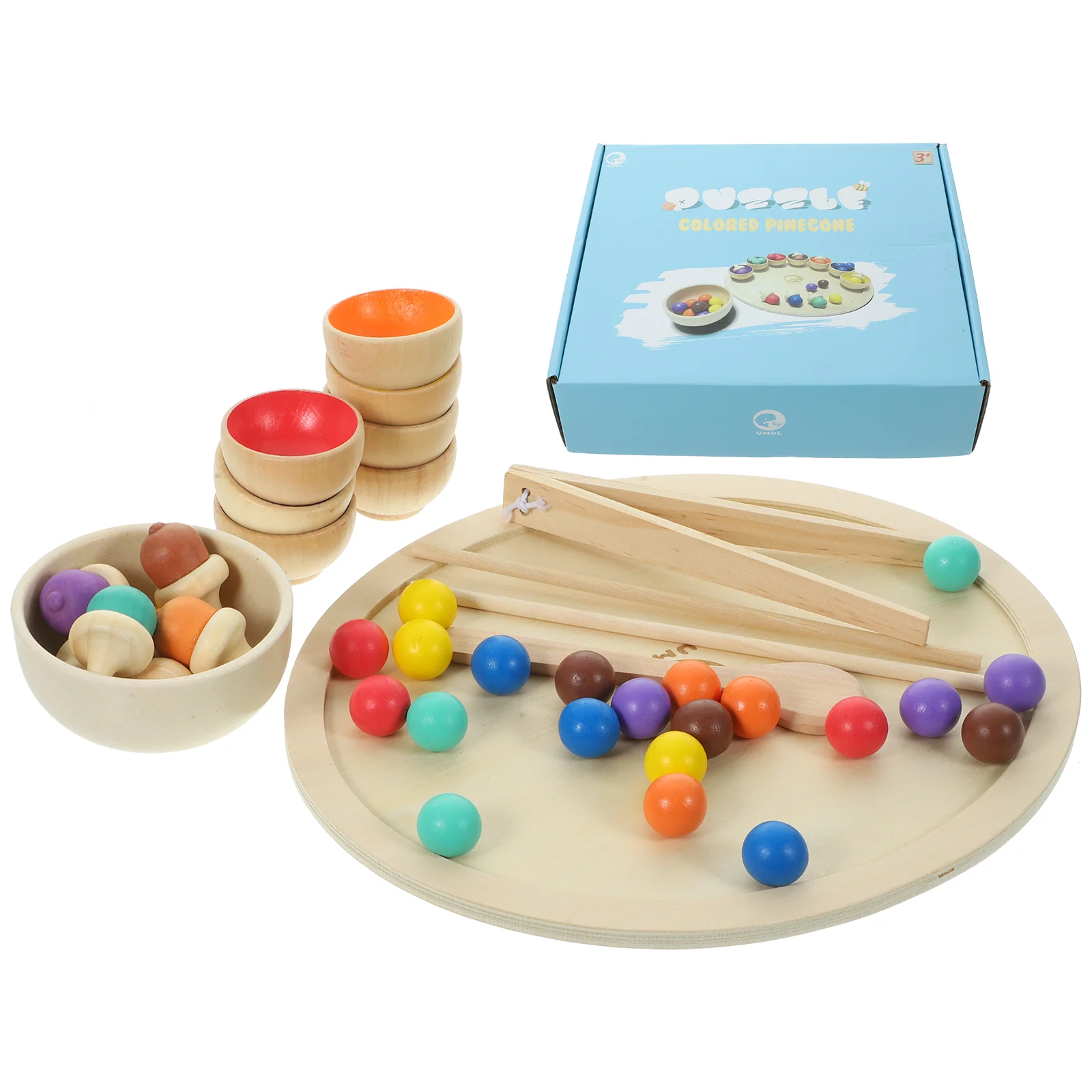 

Cup Wooden Sorter Game Kids Toy Gyroscope Matching Sorting Color Fine Motor Skills Toys