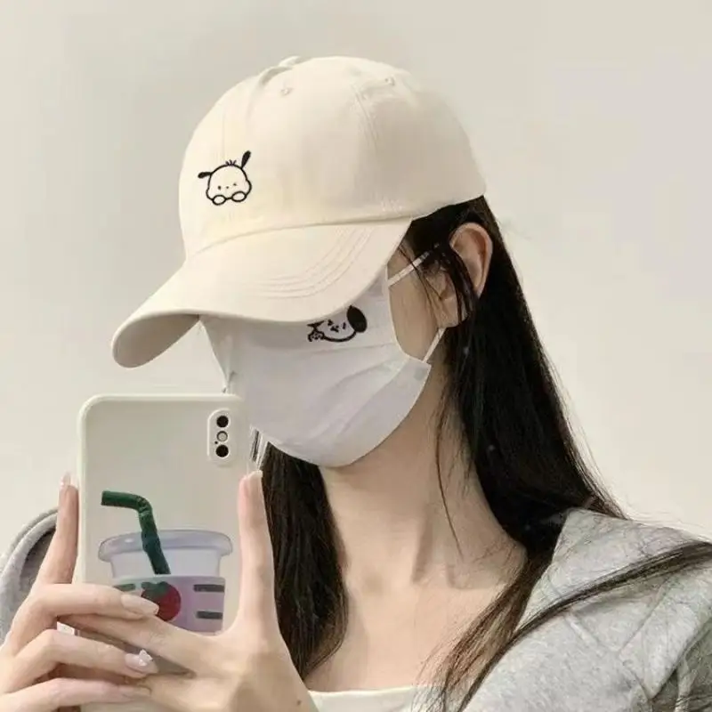 

Sanrio Baseball Cap Hello Kittys Pochacco Accessories Kawaii Cute Cartoon Anime Sun Protection Soft Top Hat Toys for Girls Gift