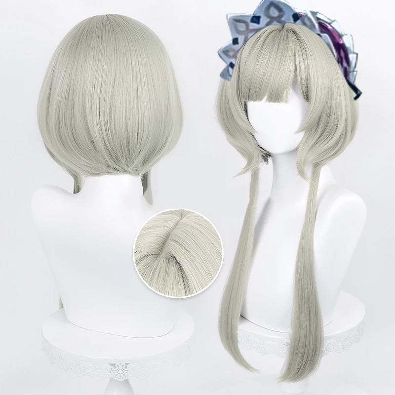 

Genshin Impact Sandrone Косплей парики игры Sandrone Fatui Snezhnaya синтетический искусственный парик с шапочкой