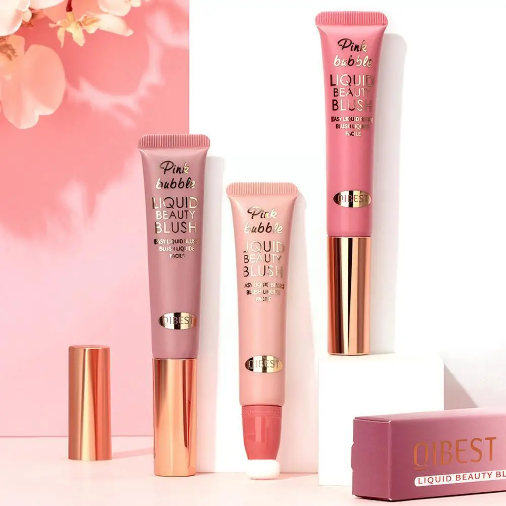 

Face Liquid Blush Eyeshadow Cheeks Makeup With Cushion Cream Waterproof Lightweight Blush 15g Smooth Applicator Soft D1Y6