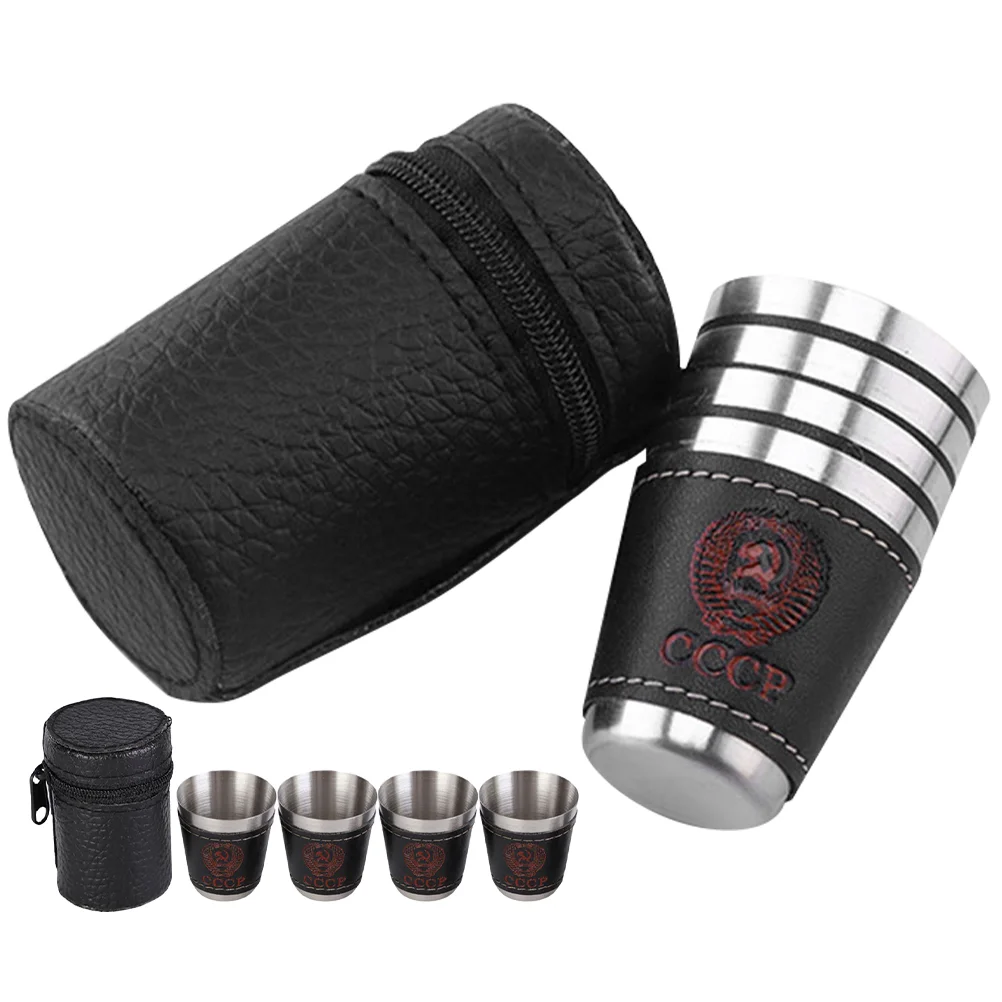 

Glasses Metal Cup Cups Shot Drinking Camping Stainless Steel Pint Beer Tumblers Martini Drink Water Tall Stackable Cocktail