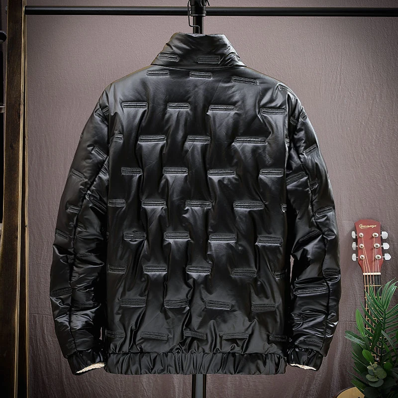 New Autumn Winter Bubble Padded Bright Jackets Men Thickened Warm Silver Waterproof Jackets Men Down Coats Man Dropshipping