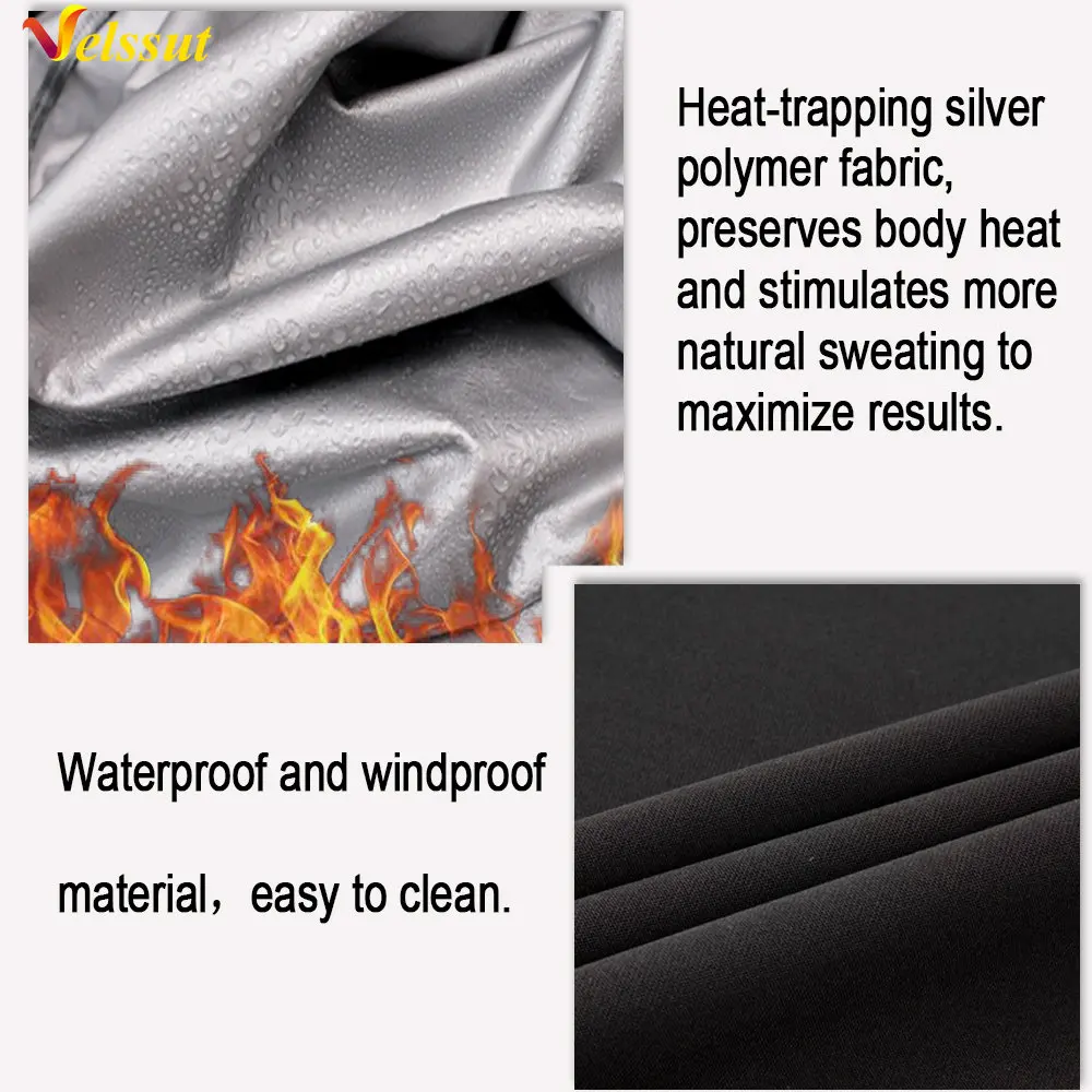 Velssut Sauna Top Women Fitness Sportwear Weight Loss Clothing Slimming Long Sleeve Hot Sweat Bodybuilding Training and Exercise