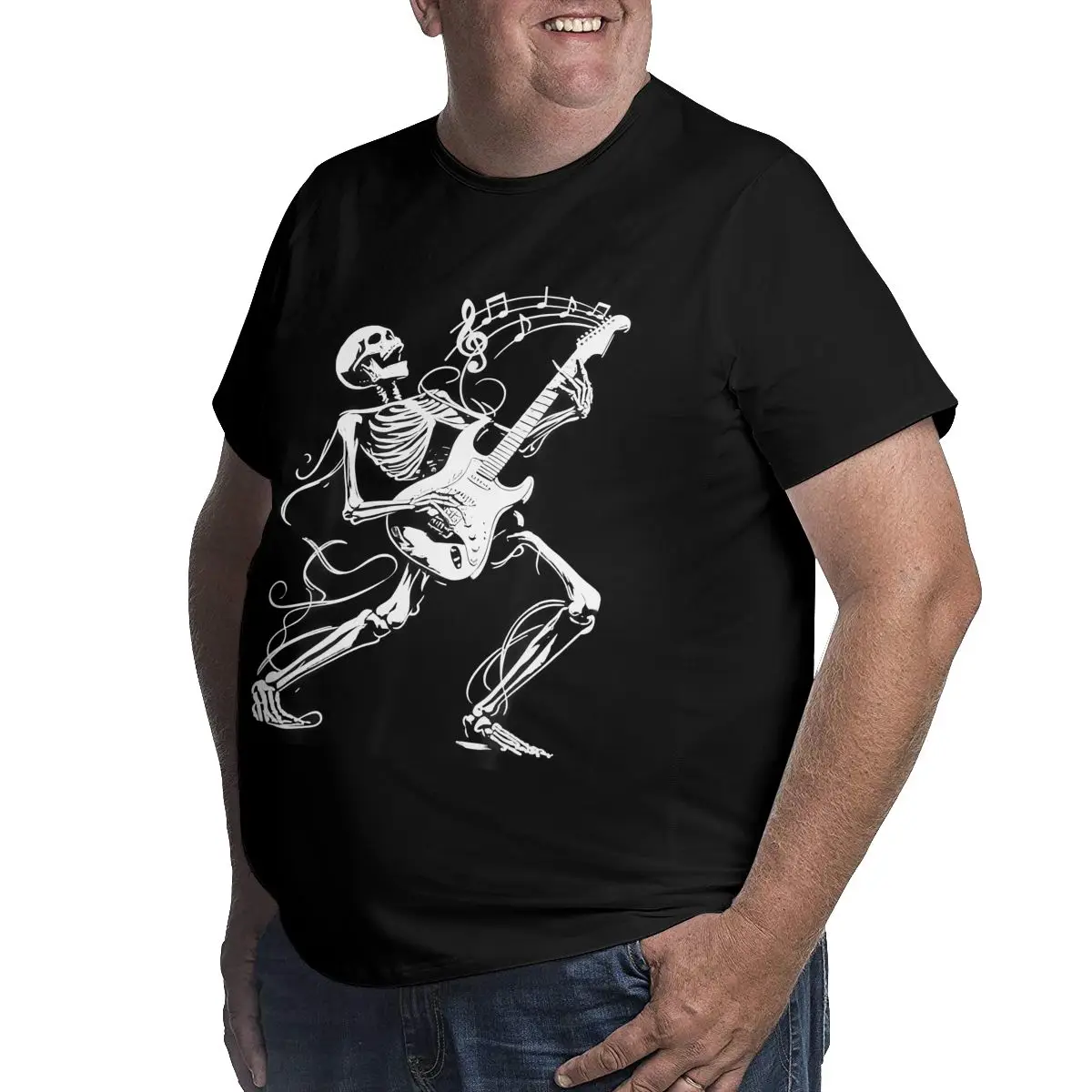 Футболка с музыкальным черепом большие размеры футболки для больших и высоких