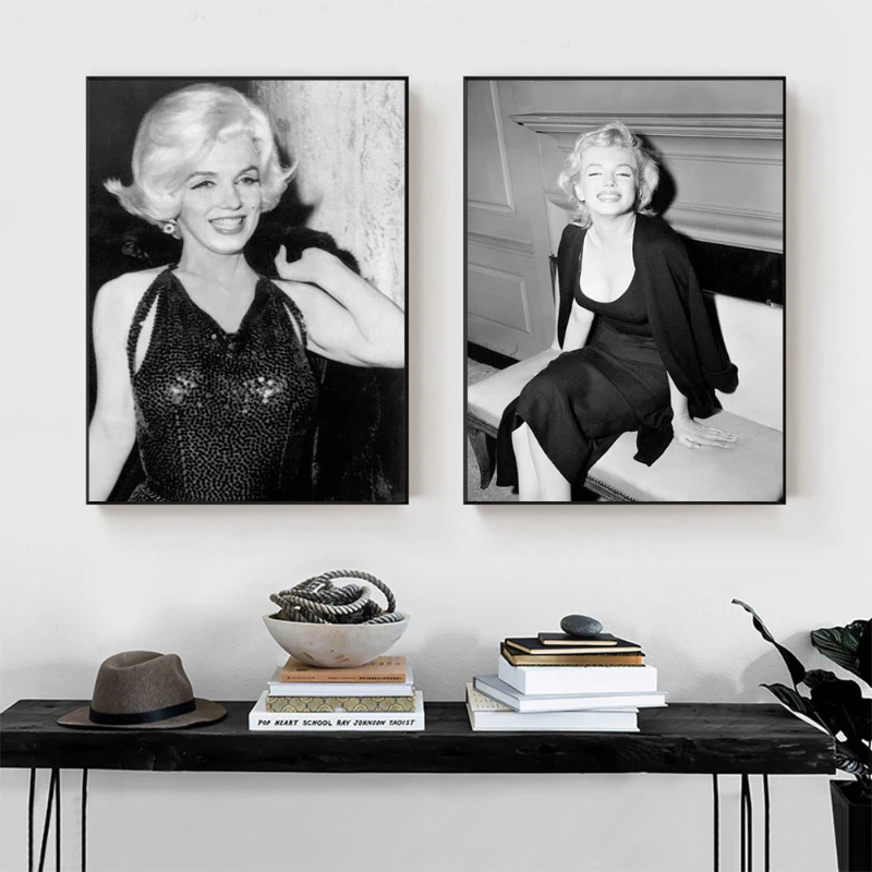 Peinture sur toile de Marilyn Monroe affiches et College star cin!) художественная роспись nordique кафе салон