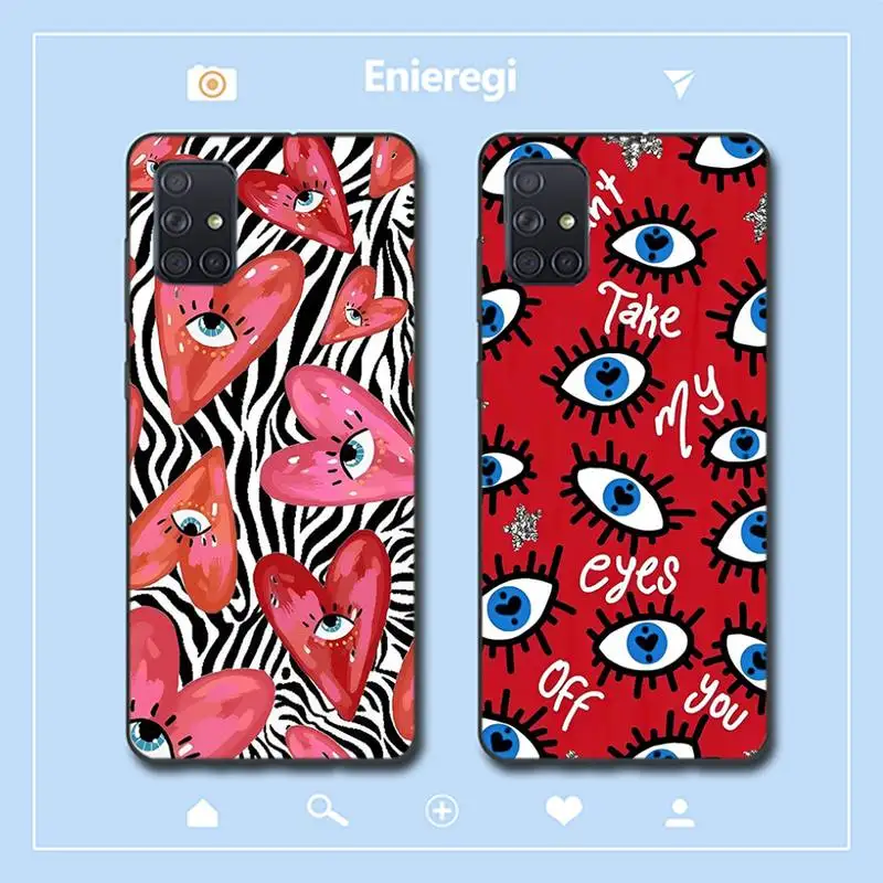 

Lucky Eye Blue Evil Eye Print Phone Case for Samsung A51 01 50 71 21S 70 31 40 30 10 20 S E 11 91 A7 A8 2018