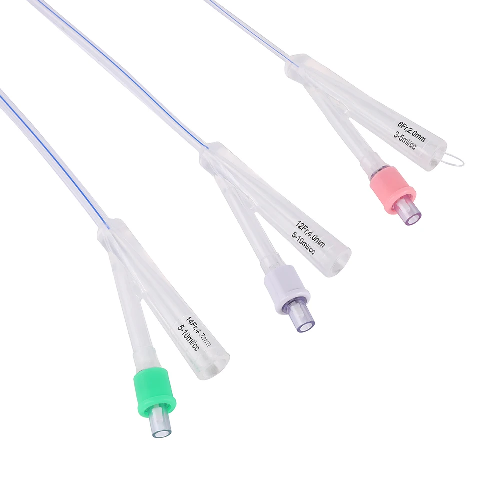 2-сторонний катетер Фоли 100% силиконовый одноразовый ультра-гладкий уретральный