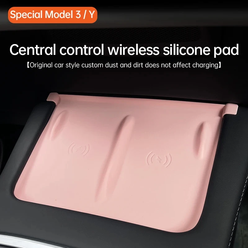 

Tesla Model Y 3 central control wireless charging silicone pad non-slip pad Model Y 3 2023 modified accessories magic device