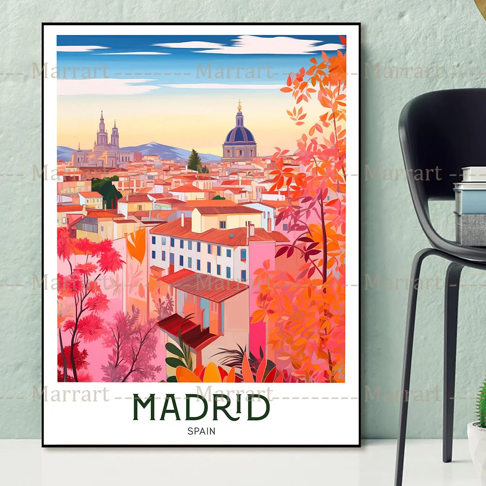 Модный городской винтажный настенный художественный декор для путешествий