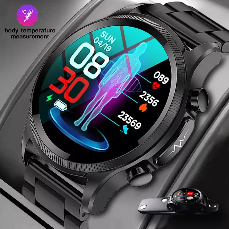 

New Cordiac Blood Glucose High-end Smart Watch Men ECG Blood Pressure Body Temperature Monitoring Waterproof Healthy Smartwatch