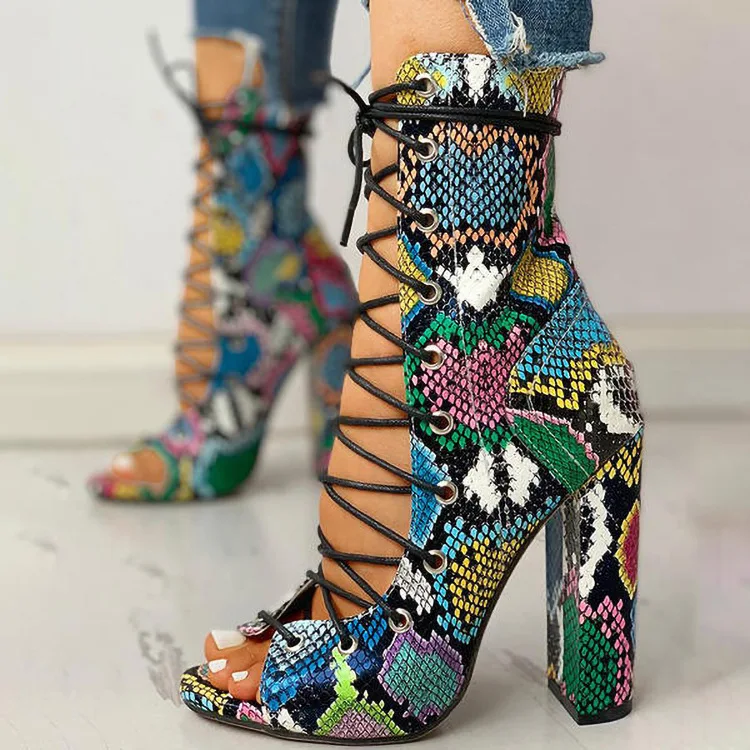 

2022 Spring Nightclub Serpentine Platform High Heels Women Fashion High Heels 10cm Heels Platform Sandals Party Wedding Shoes 40