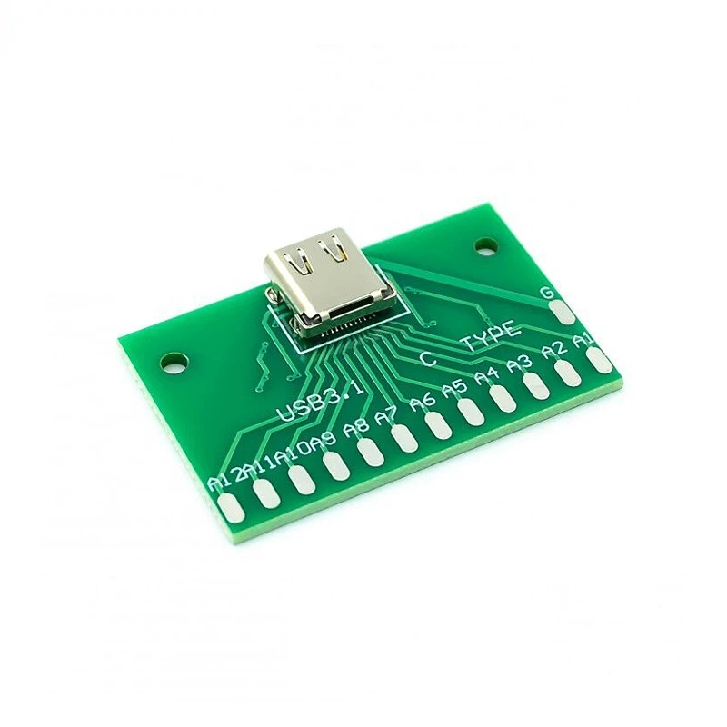 

Type-C Female Connector Adapter Test Board USB 3.1 with PCB board 24P Socket Base