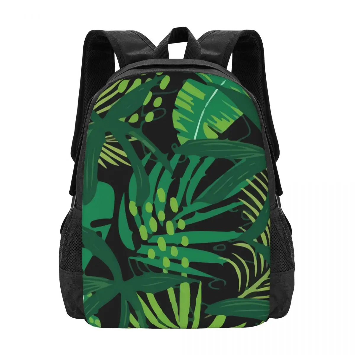 

Tropical Plants Backpack Trending Leaves College Backpacks Unisex Custom Breathable High School Bags Pretty Rucksack