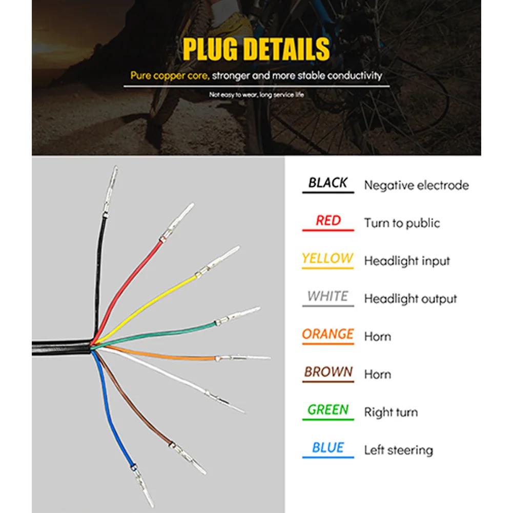 

E-Bike DK336 Frontlight+Horn+Turning Light Switch 3 In 1 Multi-function Switches For E-Scooter Electric Bicycle Accessories