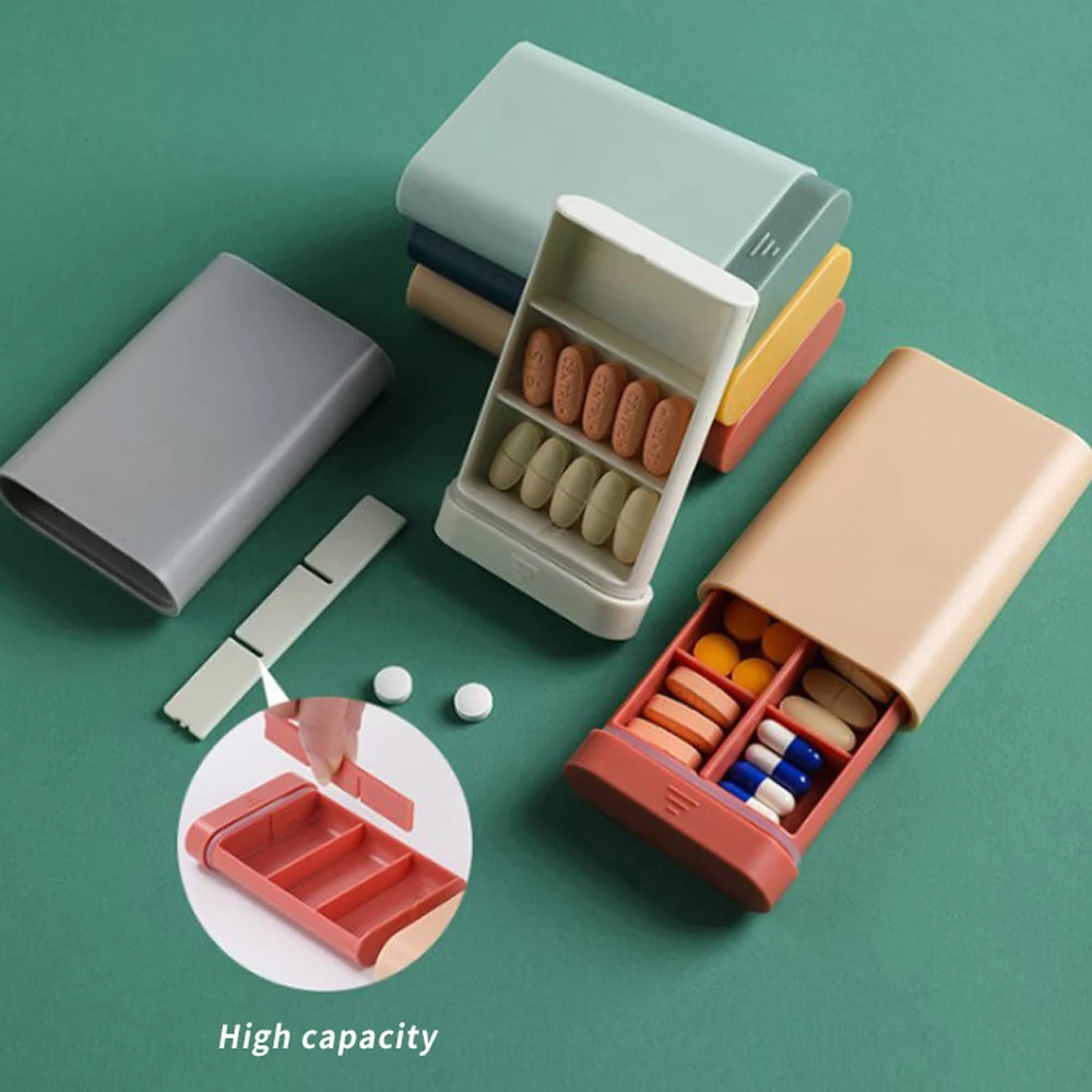 

Fashion Portable Nordic Style Pill Box Tablet 1PCS Pillbox Dispenser Container Medicine Boxes for Traveling Colorful Storage Box