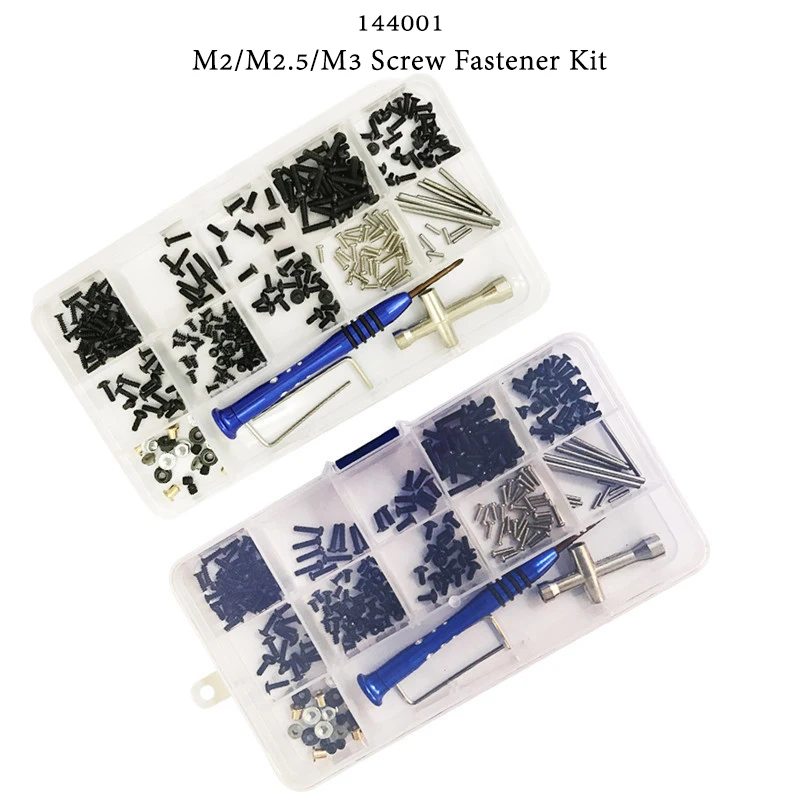 

WLtoys 144001 1/14 Запчасти для радиоуправляемых автомобилей, полный комплект винтов M2,M2.5,M3, комплект крепежных изделий, фланцевый вывод, шестигран...