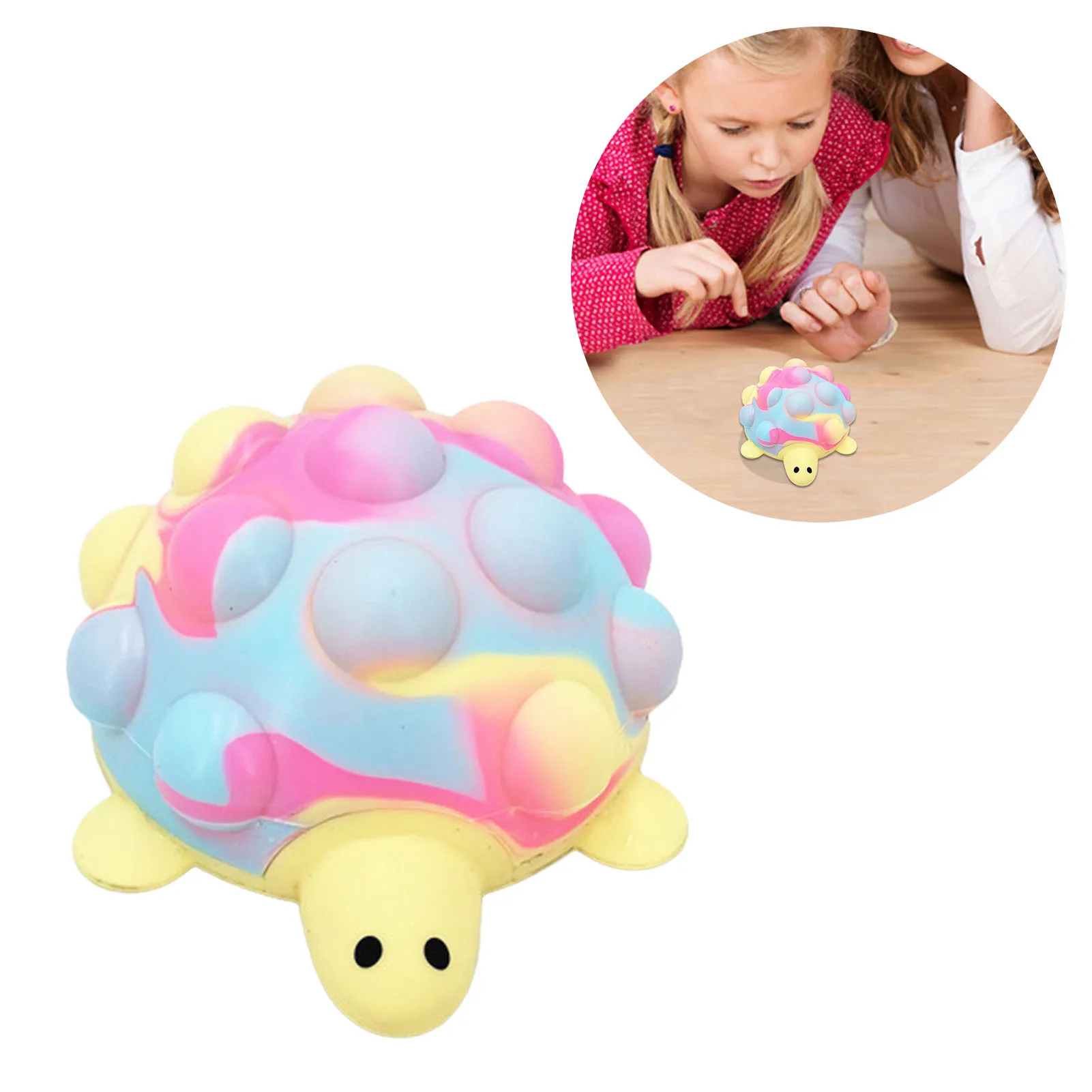 

Squeeze Ball Fidgets Toy Cute Turtle Squeeze Ball Decompression Fidgets Ball Toy Sensory Ball Silicone 3D Ball For Adults Kids
