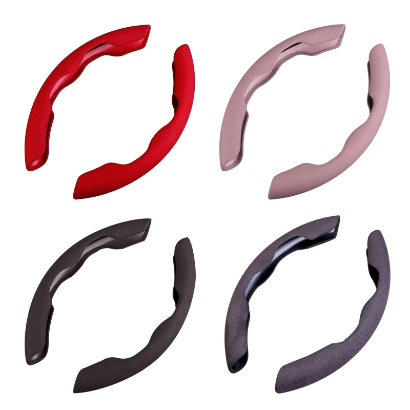 

Suede Leather Car Steering Wheel Cover Wear-resistant Winter Warm Sweatproof Anti-skidding SUV Auto Interior Dropshipping