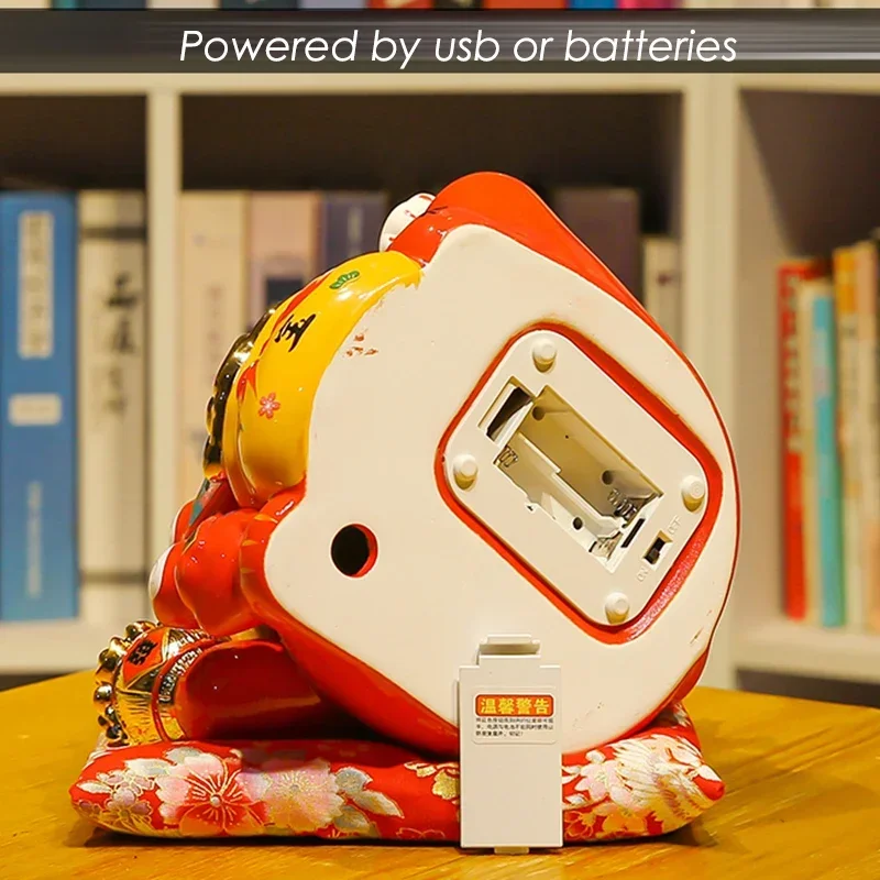 9-дюймовый кот на удачу с размахивающейся рукой китайское украшение фэн-шуй