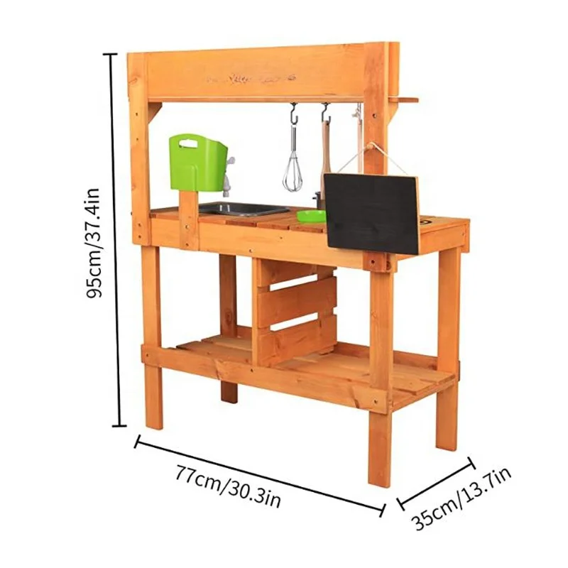 

Outdoor Toys Wooden Kitchen Set Toy Cook Play Wooden Custom Kitchen Kids Children Pretend Role Play Kids Color Box Wood Unisex