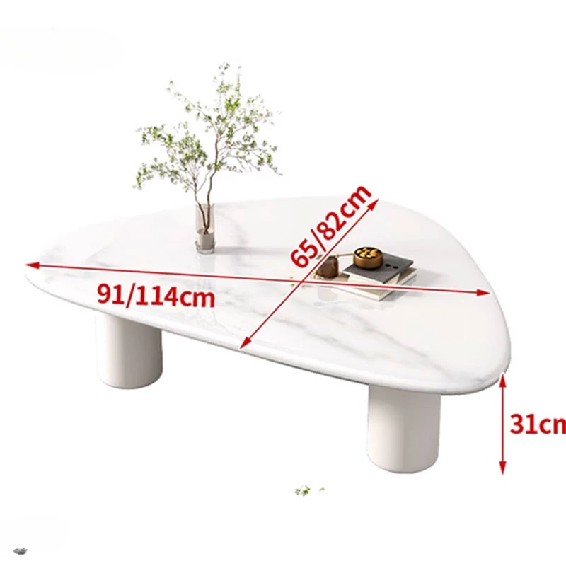Роскошный кофейный столик для гостиной современный с боковой поверхностью белый