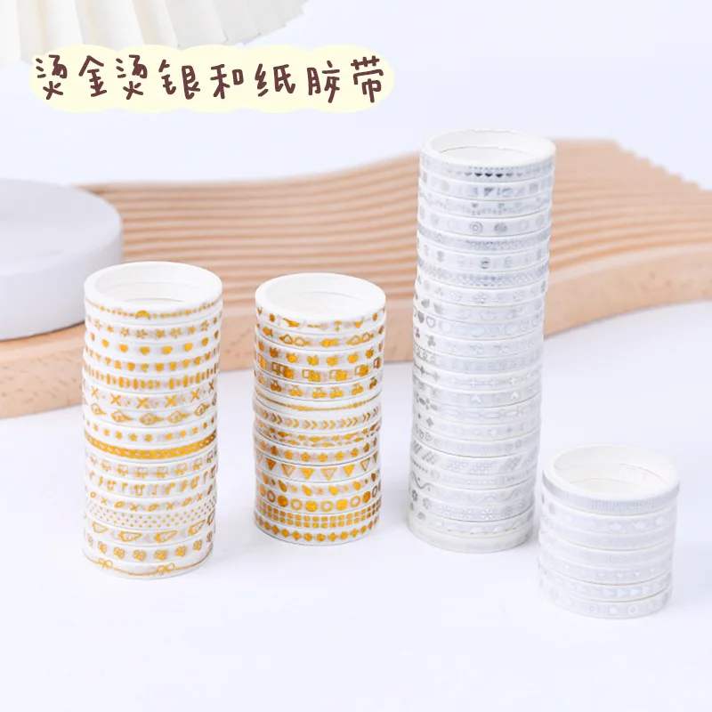 

30 Rolls/pack Multi-color Bronzing Washi Tape Set Scrapbooking Decorative Adhesive Masking Tapes Paper Stationery Sticker