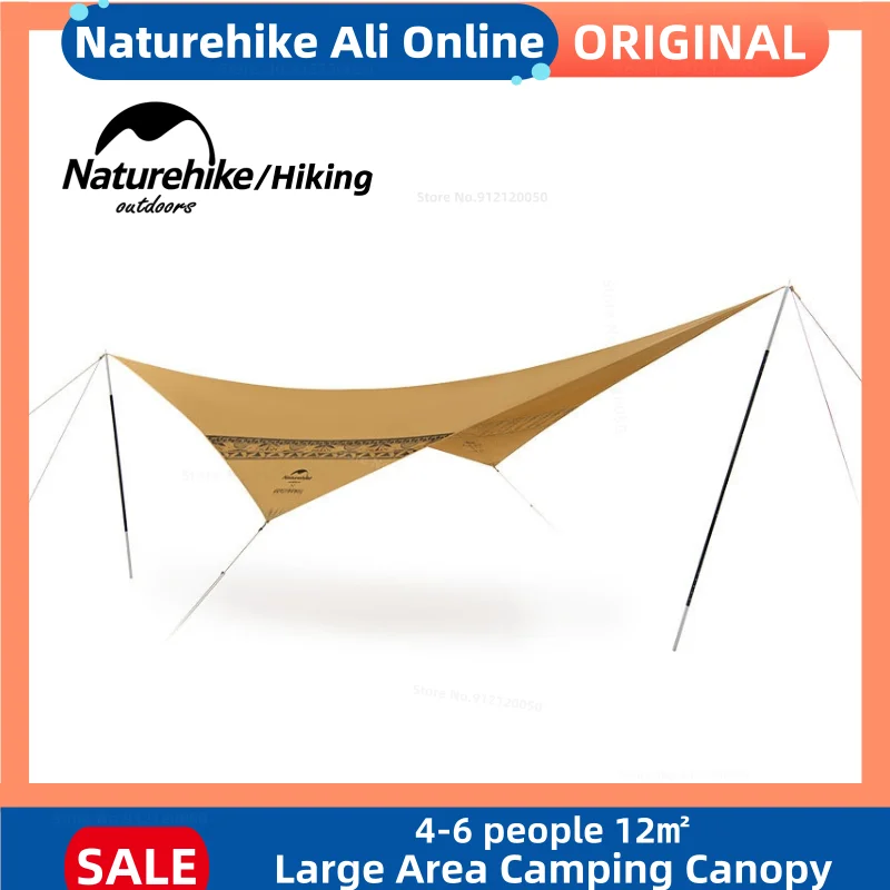 

Naturehike Dunhuang Joint Camping Canopy Cotton Sun Shelter Portable Outdoor Sunshade Tent Picnic Large Area Sunproof Rainproof