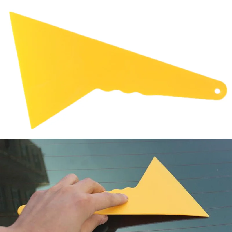 

1pc Wrapping Film Application Squeegee Scraper Tools Bubble Window Car Stickers Scraper Plate Glass Yellow Plastic Film Tools