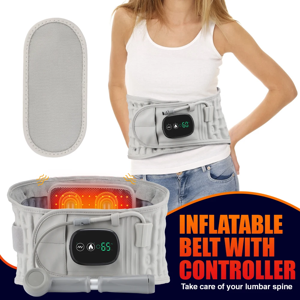 

Inflate Lumbar Decompression Waist Belt Spin Traction Health Physio Back Support Brace Pain Relief Spine Back Posture Correction