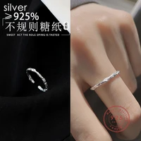 free shipping irregular texture plain ring glamorous open rings for women personality glamour party gift jewelry accessories