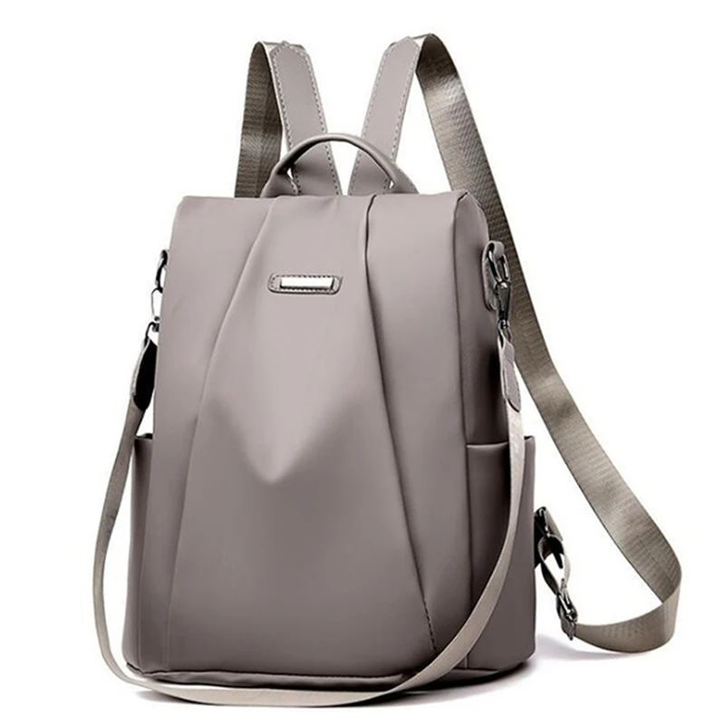 

2022 Hot Women's Backpack Casual Nylon Solid Color School Bag Fashion Detachable Shoulder Strap Shoulder Bag Mochila Femenina