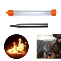 1pcs collapsible fire pocket tool outdoor survival blowing fire tube emergency fire starting for camping cooking picnic edc tool