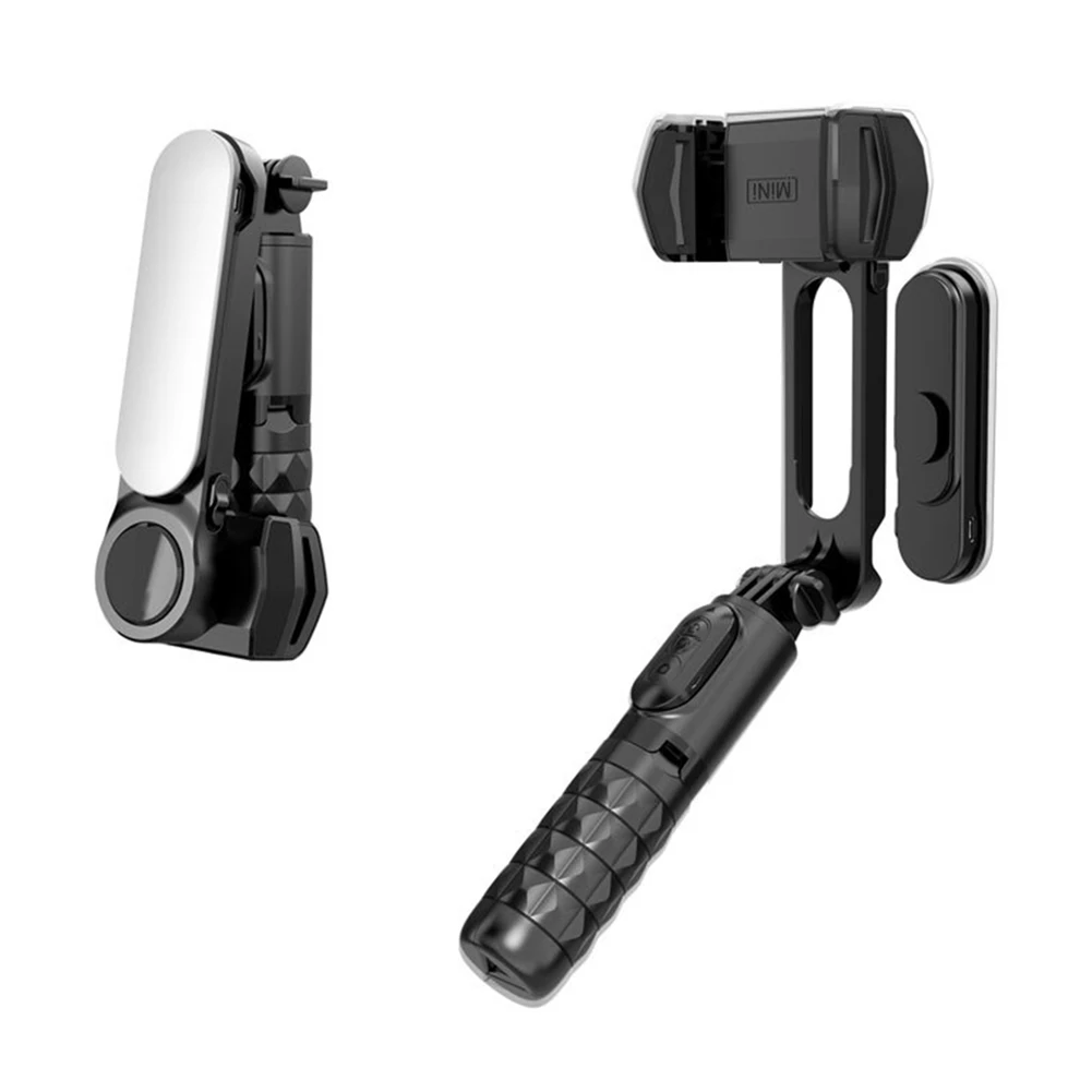 

Wireless Handheld Gimbal Stabilizer Phone Selfie Stick Tripod w/ Fill Light Portable Mobile Phone Selfie Stick Tripod Holder