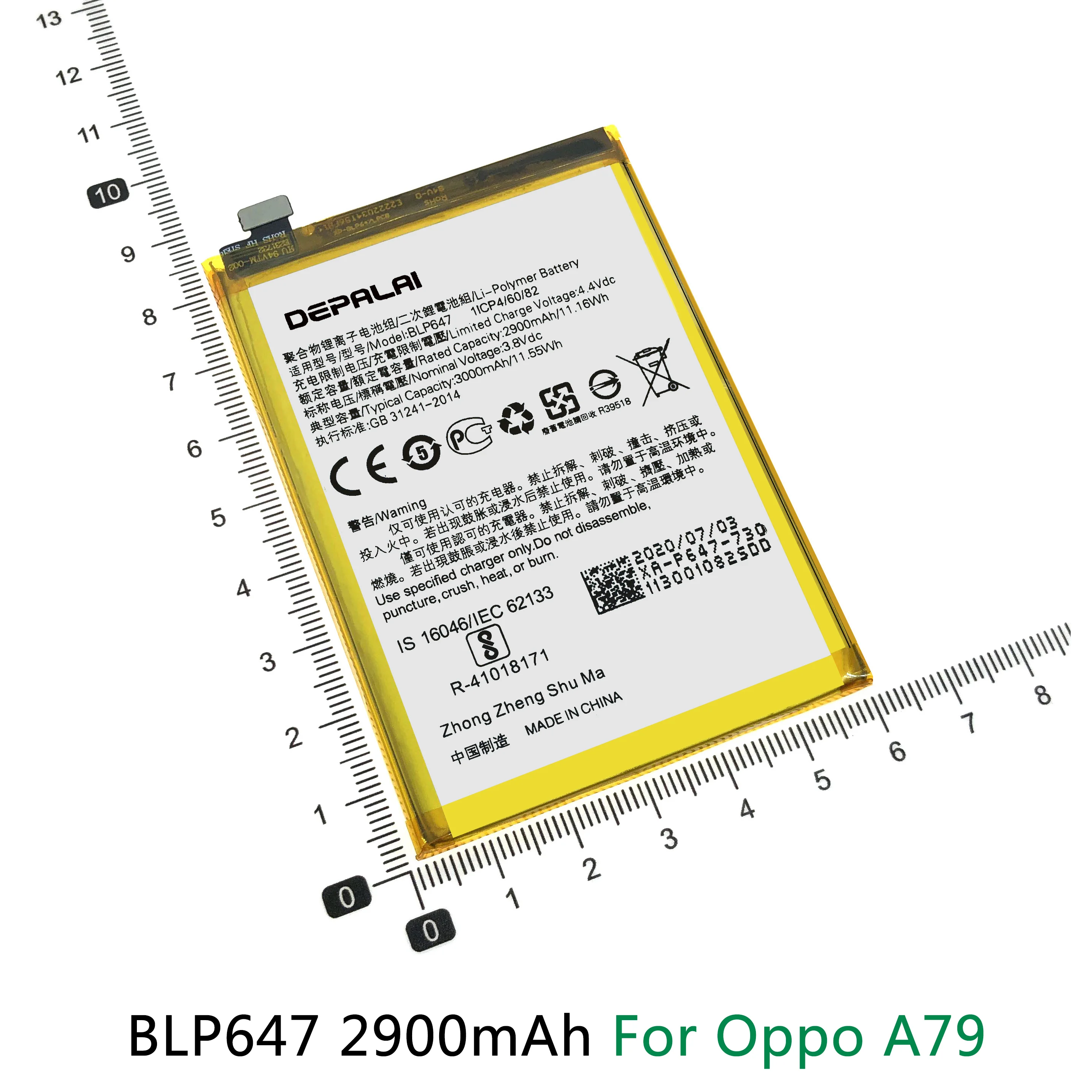 Для OPPO BLP635 BLP639 BLP643 BLP645 BLP661 BLP647 BLP673 BLP649 BLP651 BLP663 BLP671 аккумулятор R11S PLUS A3 A79 A5 A7 A83 R15 |