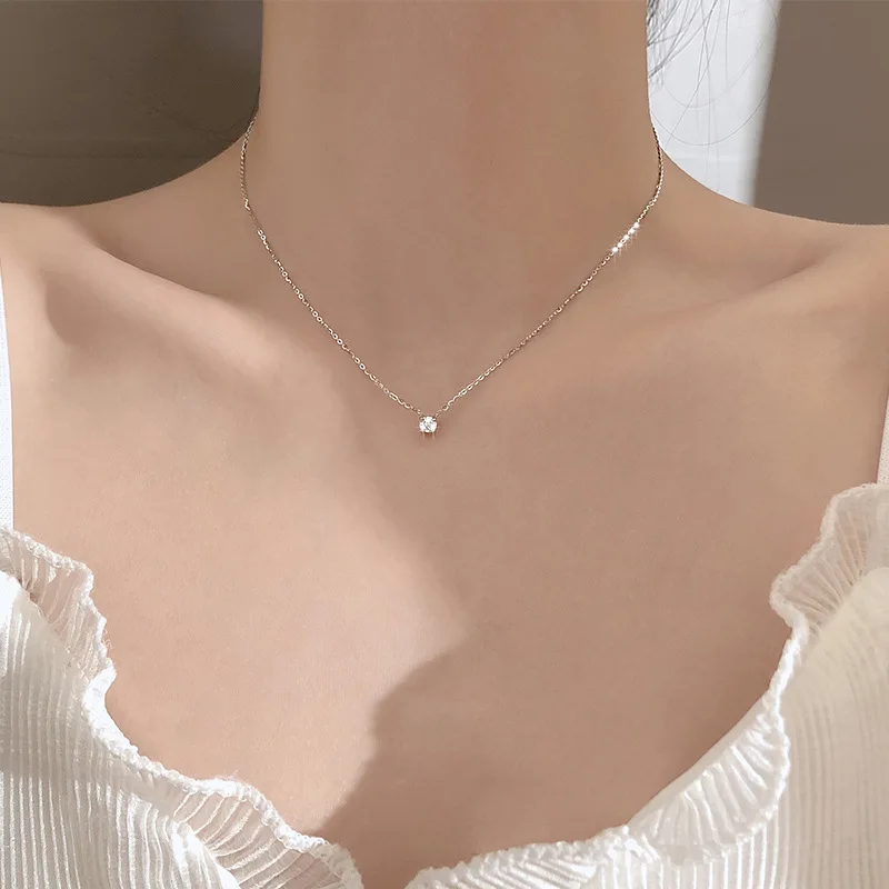 Индивидуальное ожерелье-солитер дизайн чувственная нишевая Женская цепочка до