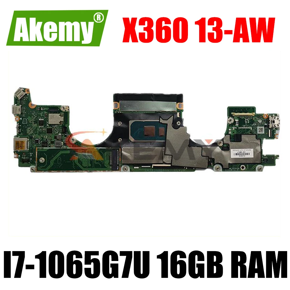 

X3A DA0X3AMBAG0 For HP Spectre X360 13-AW 13T-AW Laptop Motherboard L71988-001 L71988-601 With I7-1065G7U 16GB RAM Fully Tested