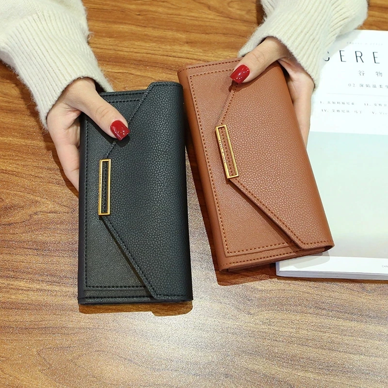 

New Fashion Women Wallets Leather Hasp Wallet Women's Long Design Purse Clutch Women Lady Wallet Phone Pocket Cartera Mujer
