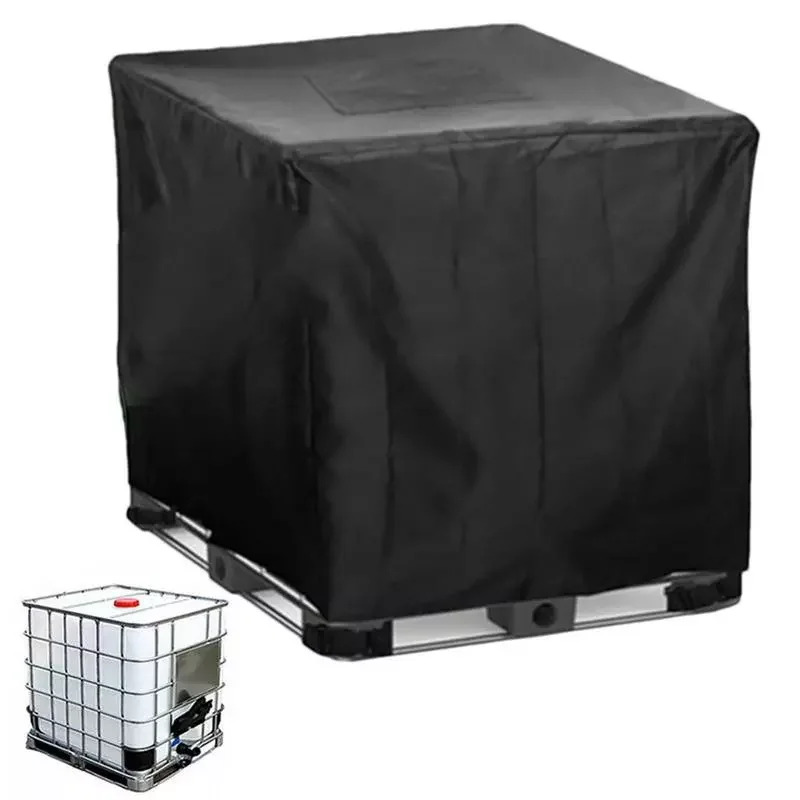 

NEW IN Black IBC Water Tank Protective Cover 1000 Liters Tote Outdoor Waterproof Dustproof Cover Sunscreen Garden Yard Rain Cont