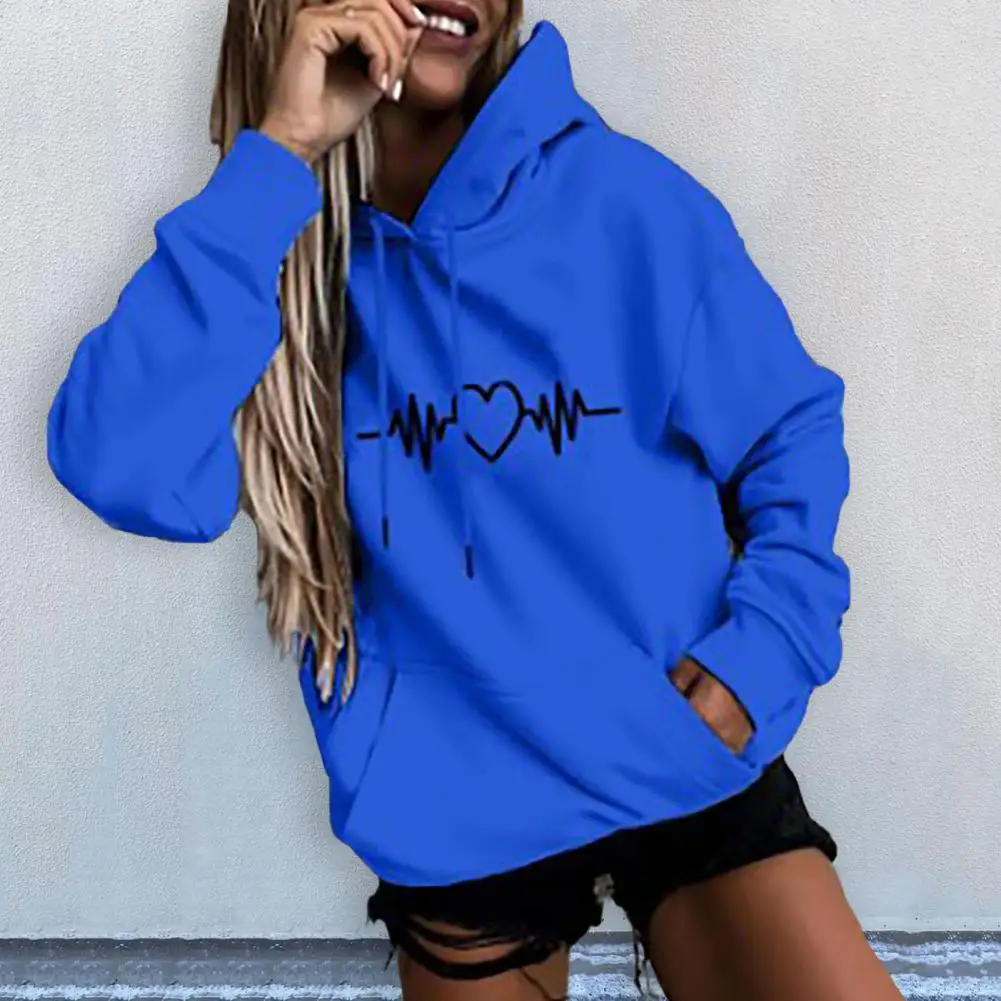 

Chic Women Sweatshirt Oversized Long Sleeves Thicken Pullover Top Women Hoodie Winter Hoodie Keep Warm