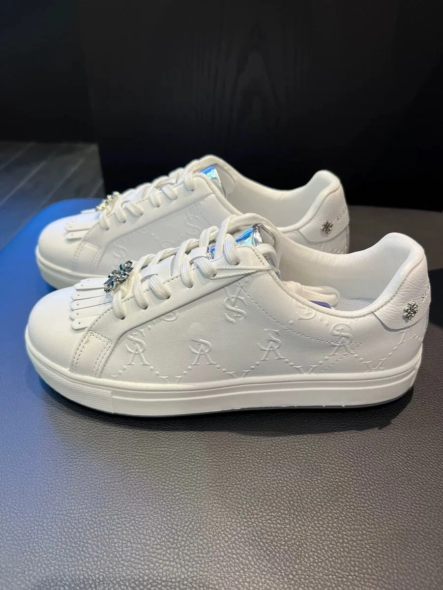 Korean ST Golf Shoes Women's Lightweight Waterproof GOLF Anti slip Leather Board Shoes Luxury Outdoor sports and leisure leather