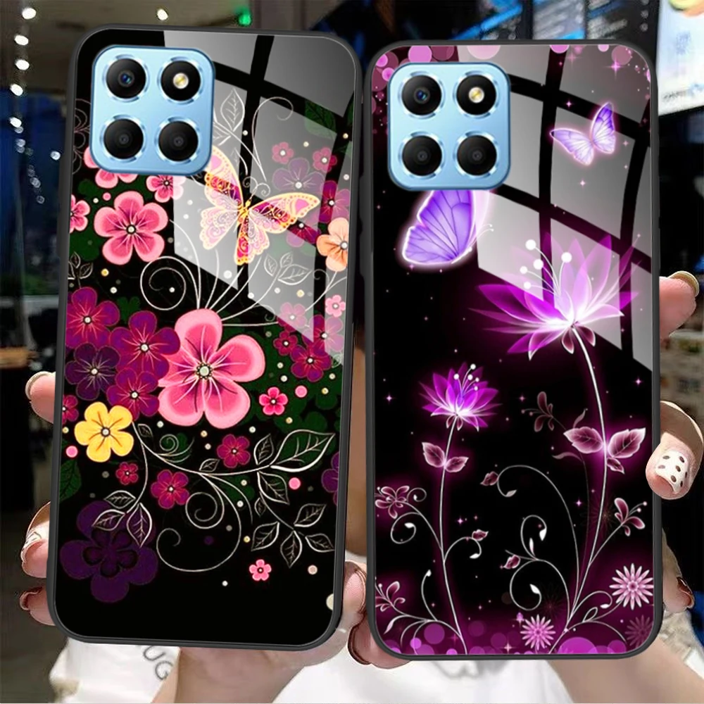 Чехол для Huawei Honor X6 искусственный чехол из закаленного стекла силиконовый