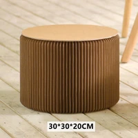 38cm nordic living room bedroom foldable paper stool bench simple round stool plegable chair creative fashion stool2022