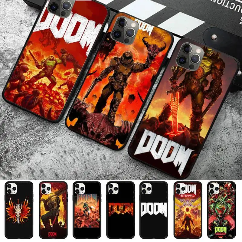 TOPLBPCS Doom Game Phone Case for iPhone 11 12 13 Mini Pro Max 8 7 6 6S Plus X 5 SE 2020 XR XS Funda Case