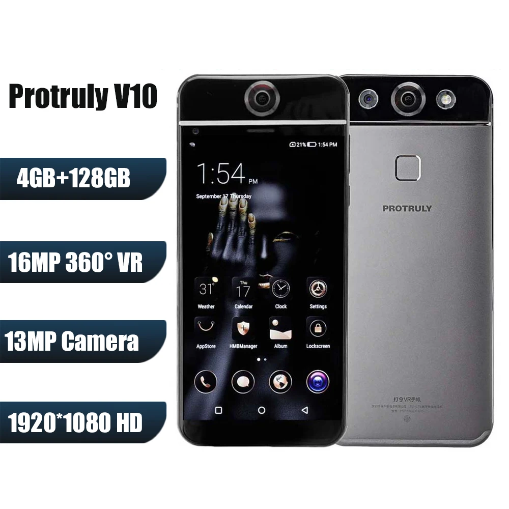 Protruly V10 16MP 5.5 VR SmartPhone 128GB ROM 4GB RAM 360° Panoramic Camera LTE Helio X25 Deca Core Mobile Original Cellphone