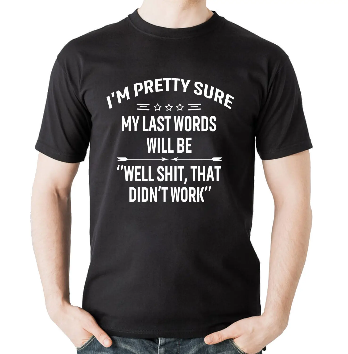 Im Pretty Sure My Last Words Will Be Gothic New Men's Tshirt Summer Clothes Fashion Short-Sleeve Japanese T-shirt Cool Tops Tees
